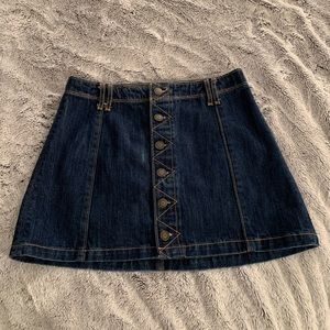 Dark Wash Denim Hollister Skirt